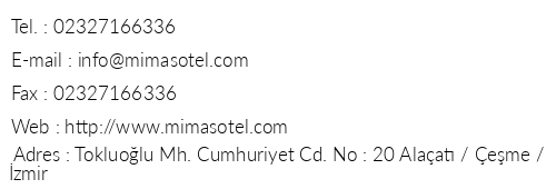Mimas Otel telefon numaralar, faks, e-mail, posta adresi ve iletiim bilgileri